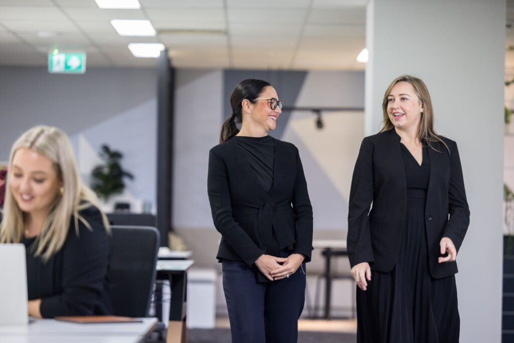 The Law People walking | Featured image for the Financial Settlement Lawyer page by The Law People.